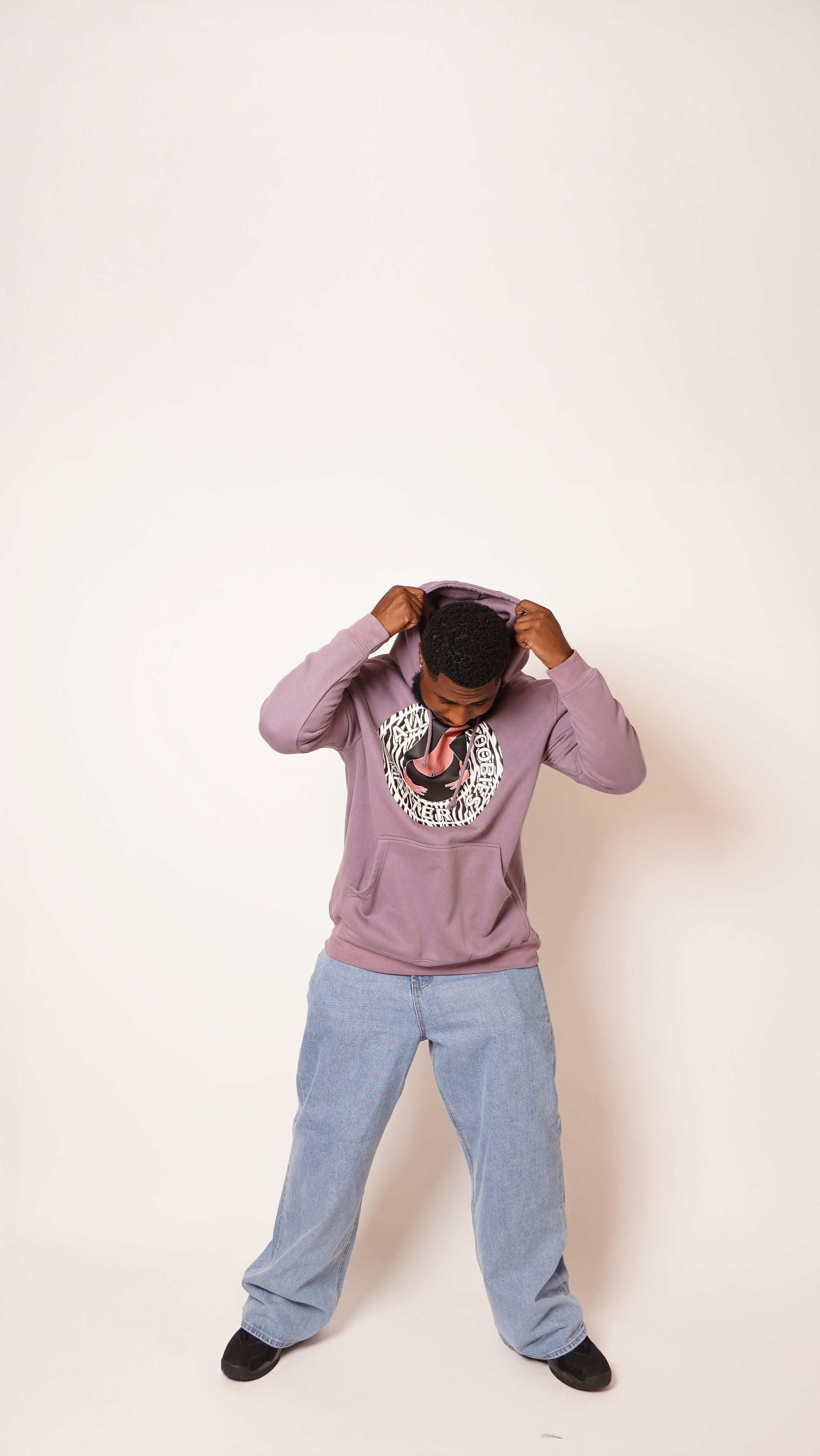 "All Boobies Matter Heavyweight Pullover Hoodie – Purple Zebra