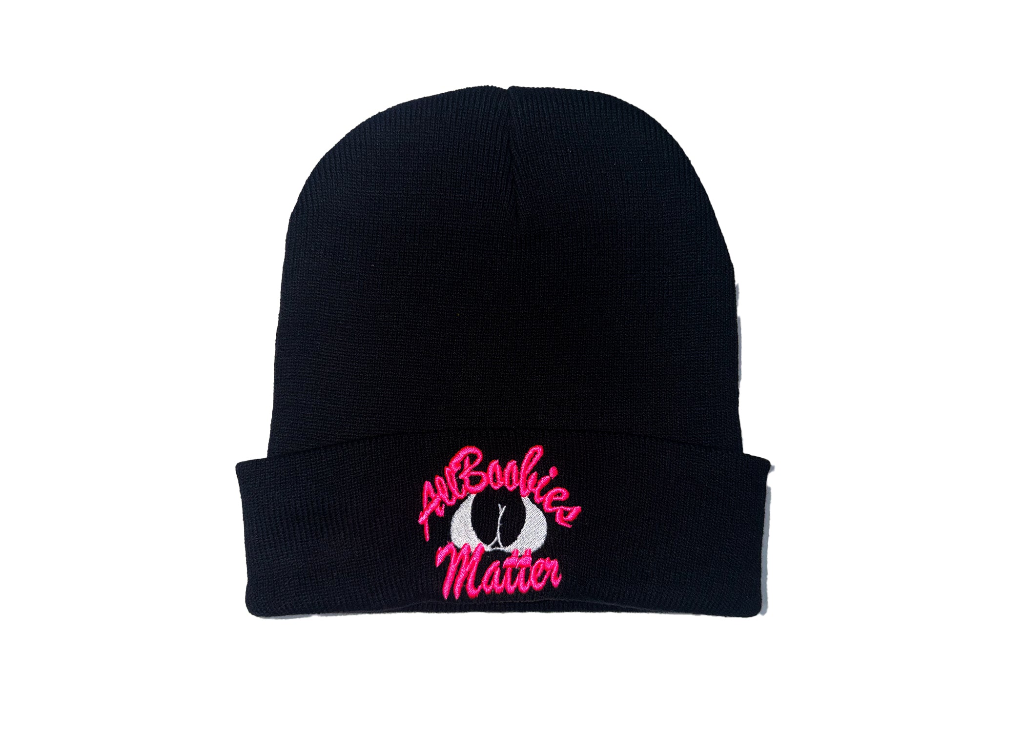All Boobies Matter Beanie Cap - "BLACK"