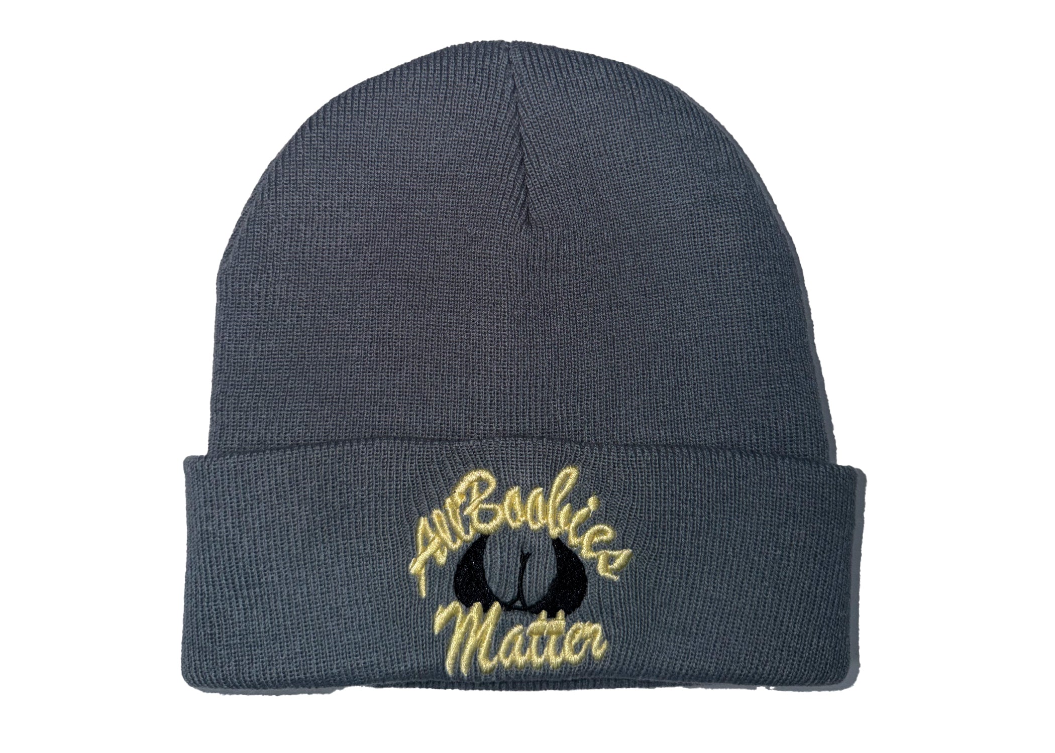 All Boobies Matter Beanie Cap - "HEATHER GREY"