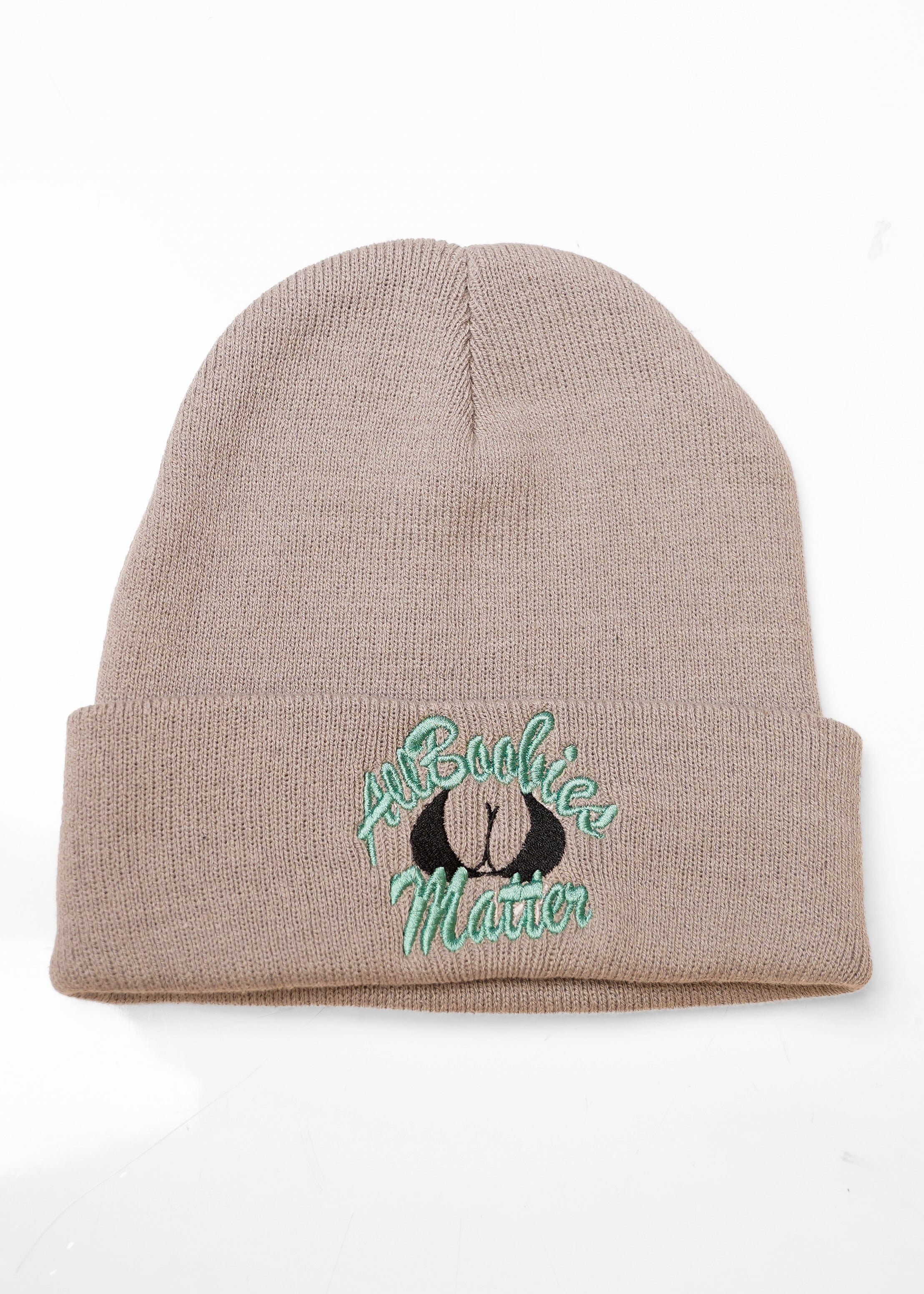 All Boobies Matter Beanie Cap "LIGHTGREY" - "PASTEL PACK"
