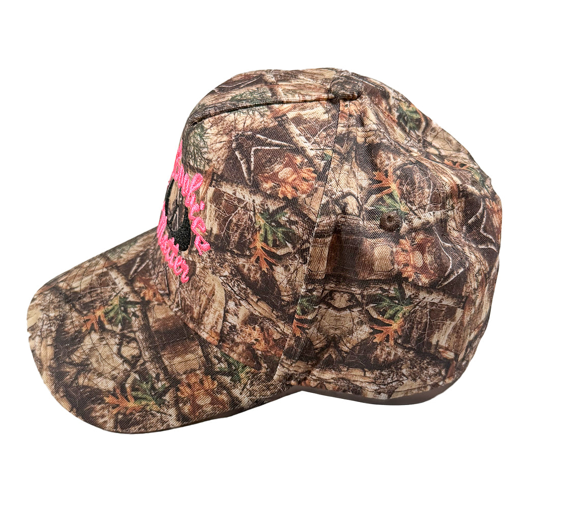 "All Boobies Matter Camouflage 5-Panel Hat – Camo & Hot Pink K-Frame Cap"