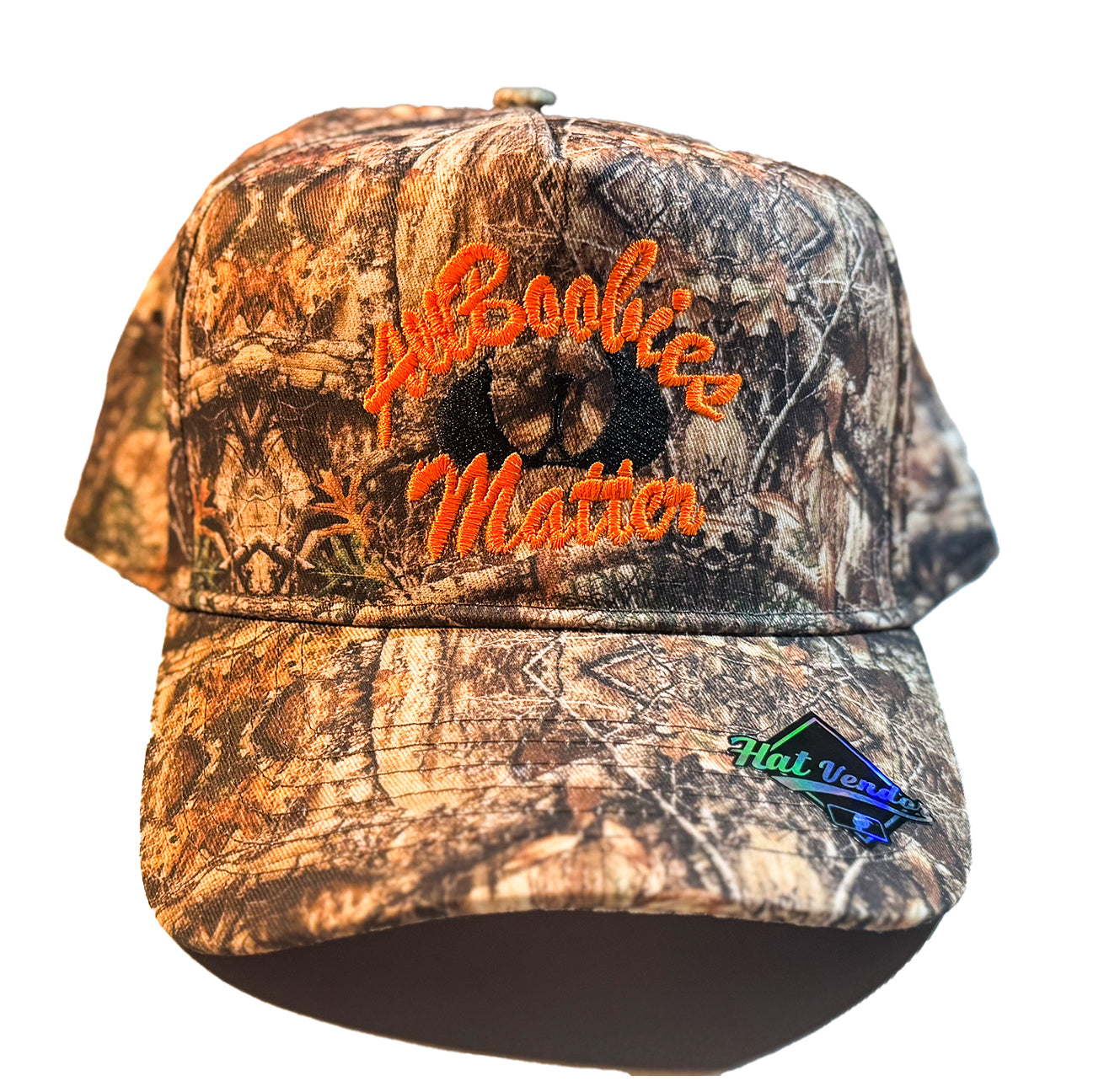 "All Boobies Matter Camoflague 5-Panel Hat – Camo & Orange K-Frame Cap"
