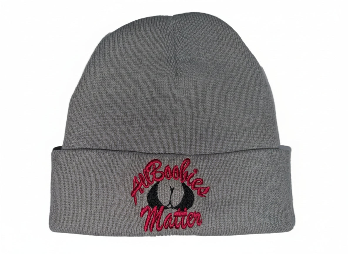 All Boobies Matter Beanie Cap "LIGHTGREY" - "PASTEL PACK"