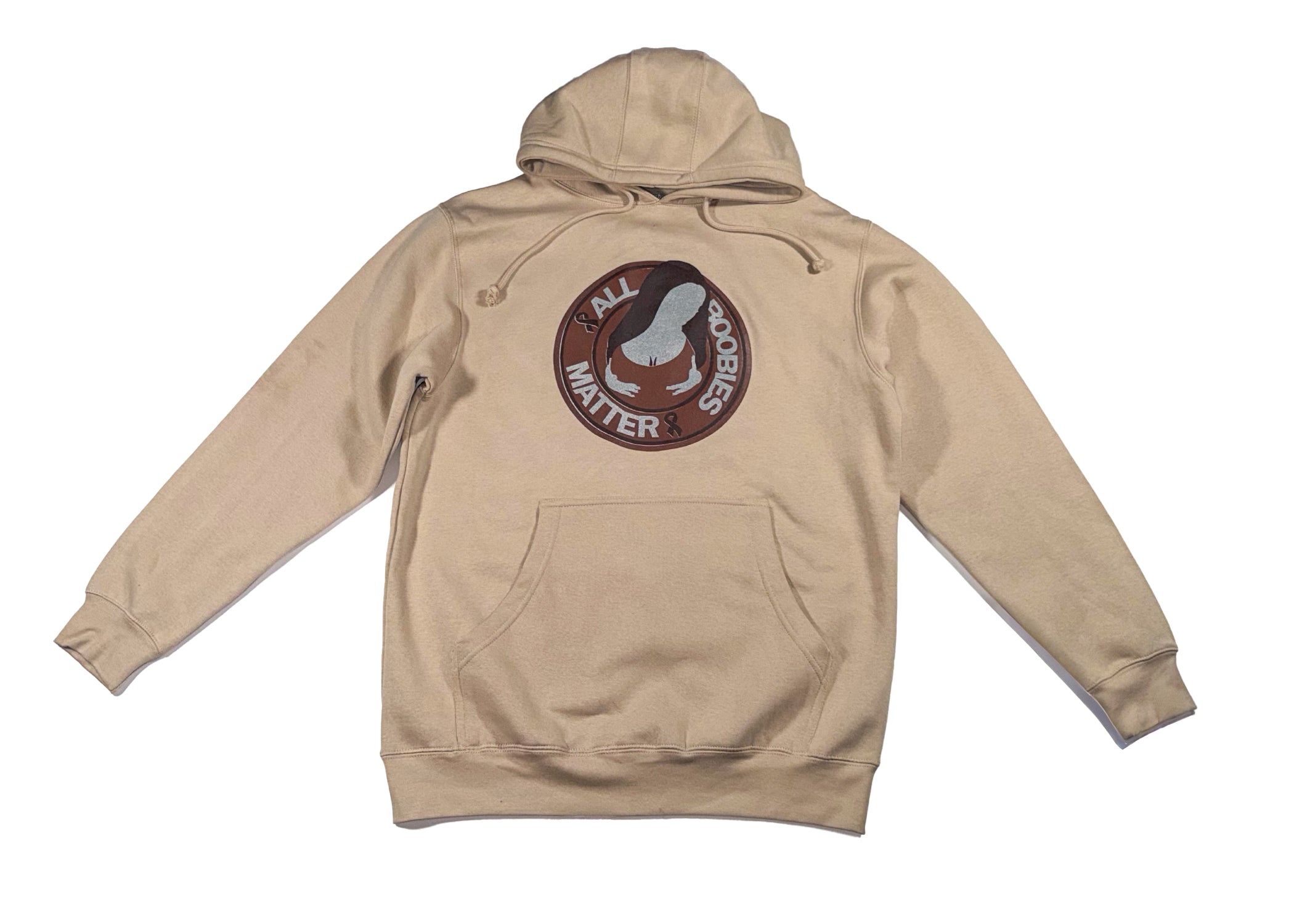 "All Boobies Matter Heavyweight Pullover Hoodie – TAN, BROWN, REFLECTIVE GREY